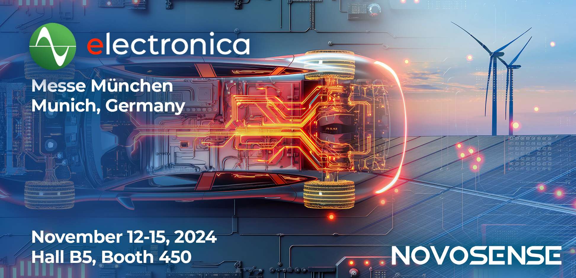 NOVOSENSEは、インテリジェントカー、電動化、産業制御に関する最新の研究開発成果をelectronica 2024に発表